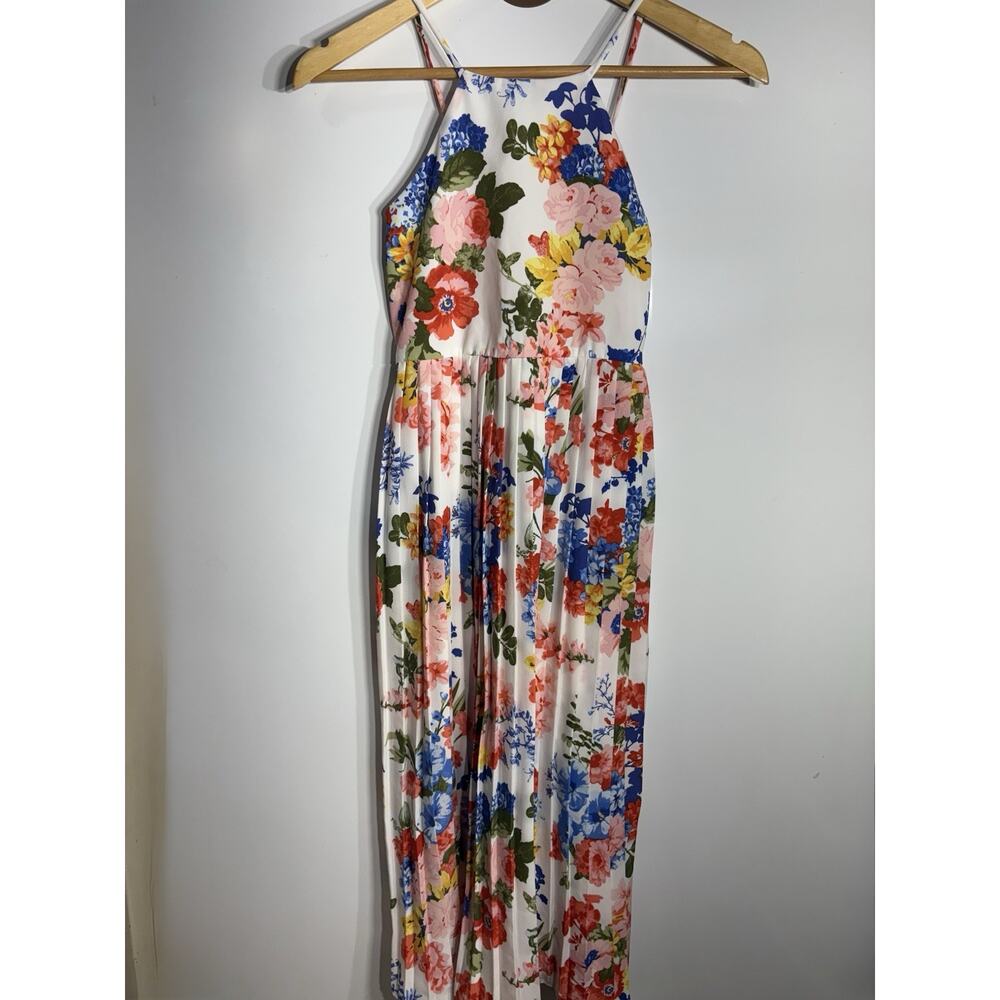 Bonnie Jean Girls Floral Party Dress Accordion Skirt Sz 10